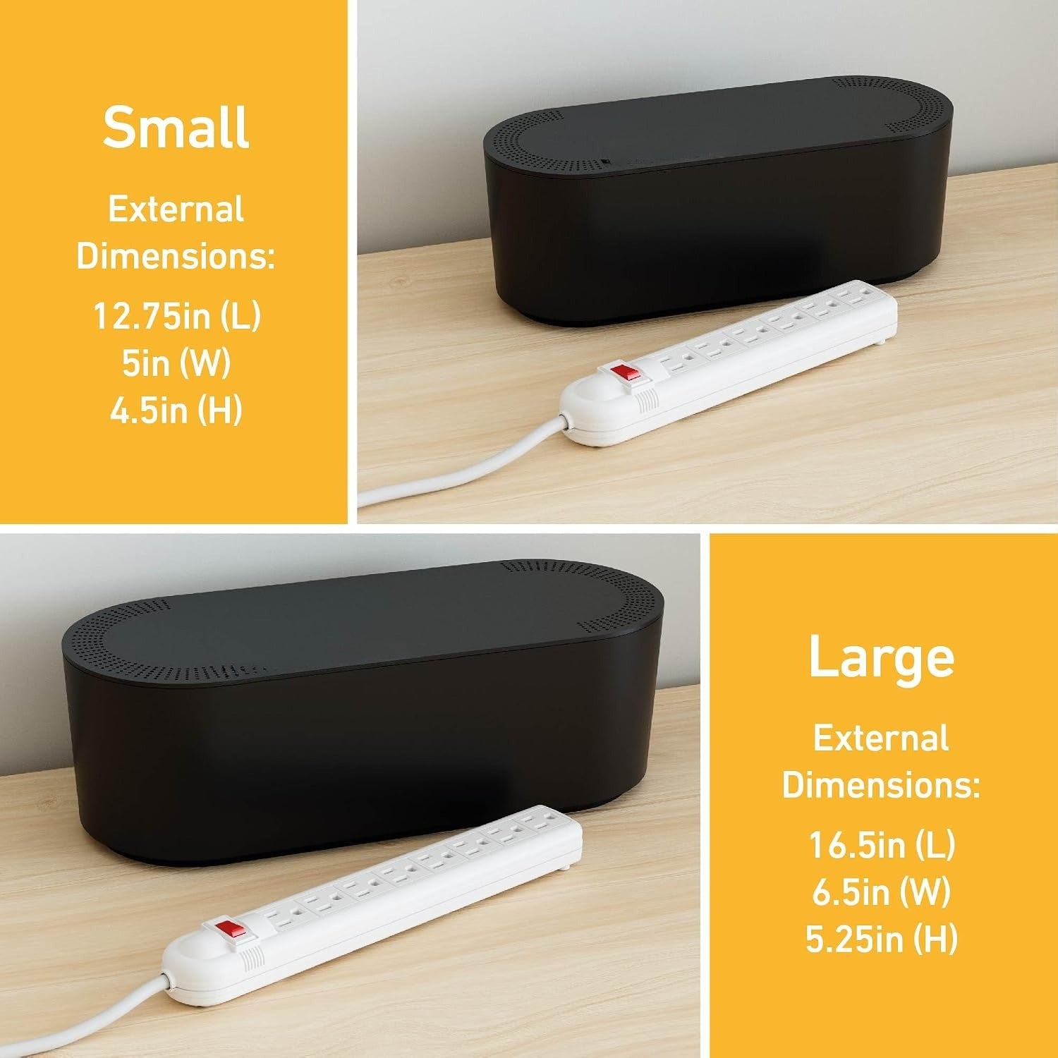 Black Small Cable Management Box
