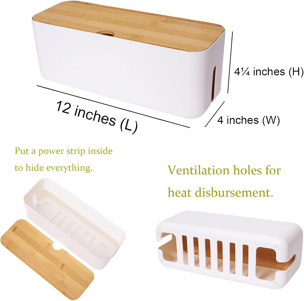 Small White Cable Management Box