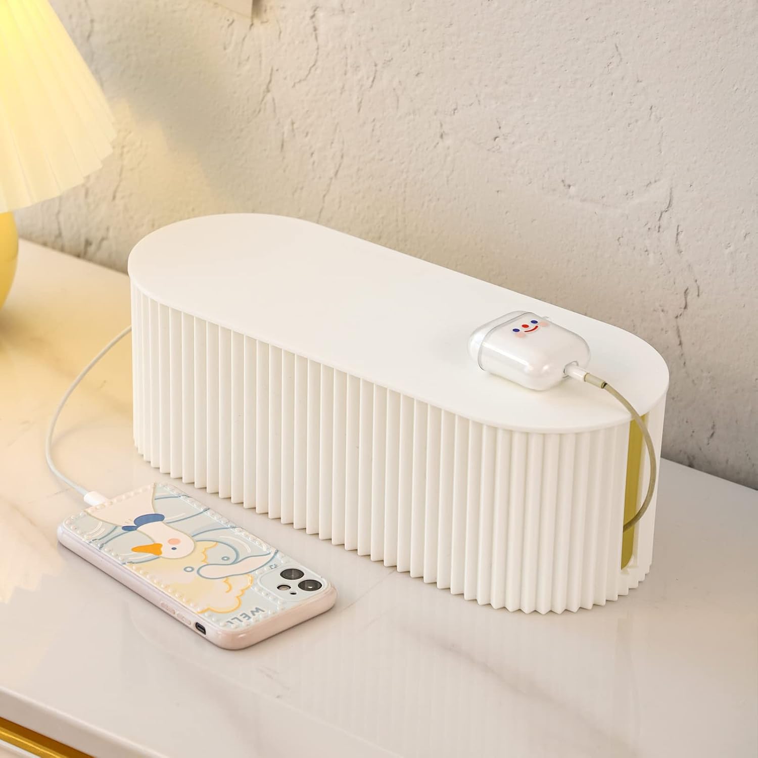 Small White Cable Management Box