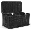 Black Rattan Cable Management Box