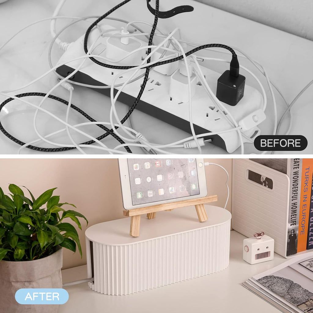 Small White Cable Management Box