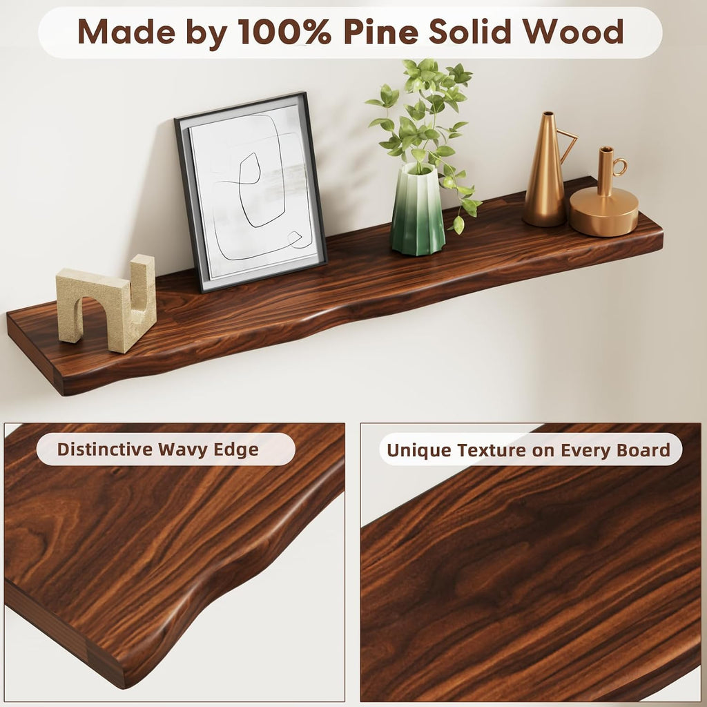 Wavy Edge Floating Shelves 2 Pack 36in