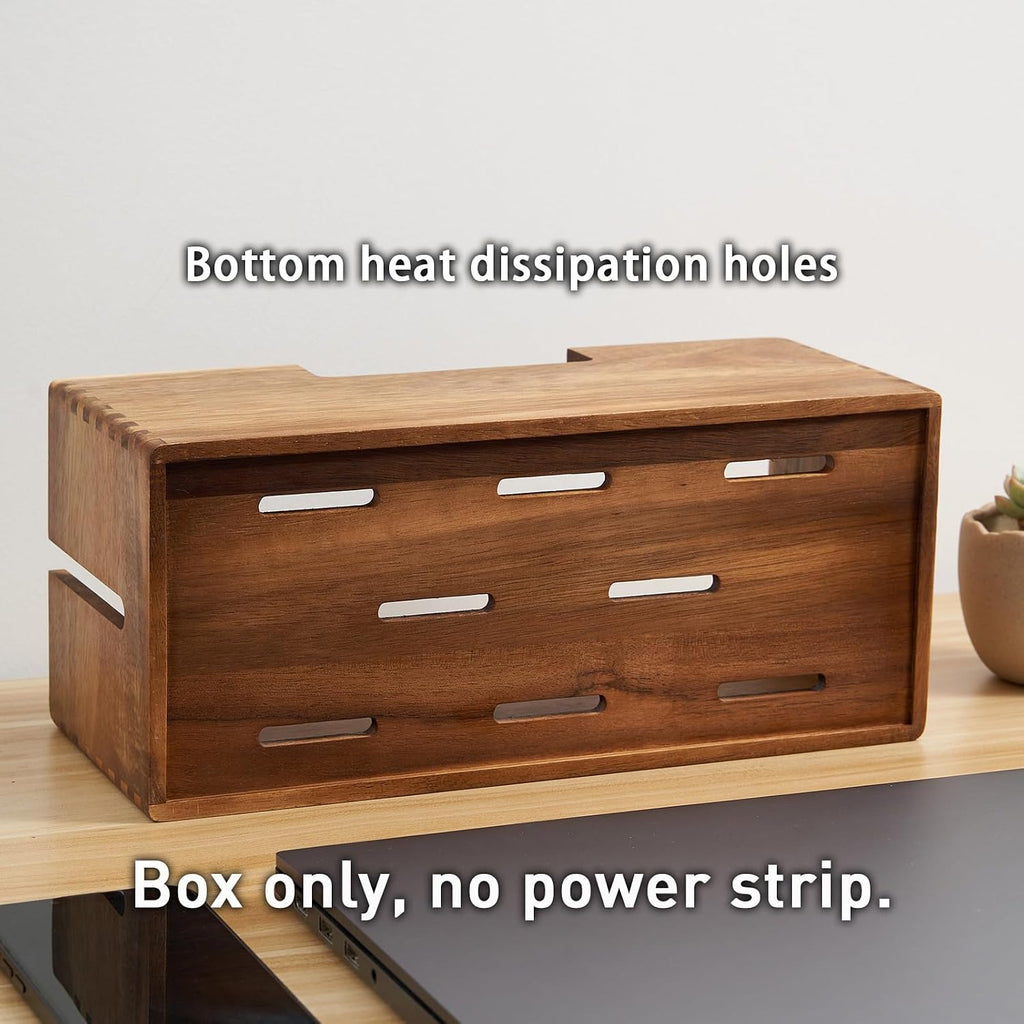 Acacia Wood Cable Management Box