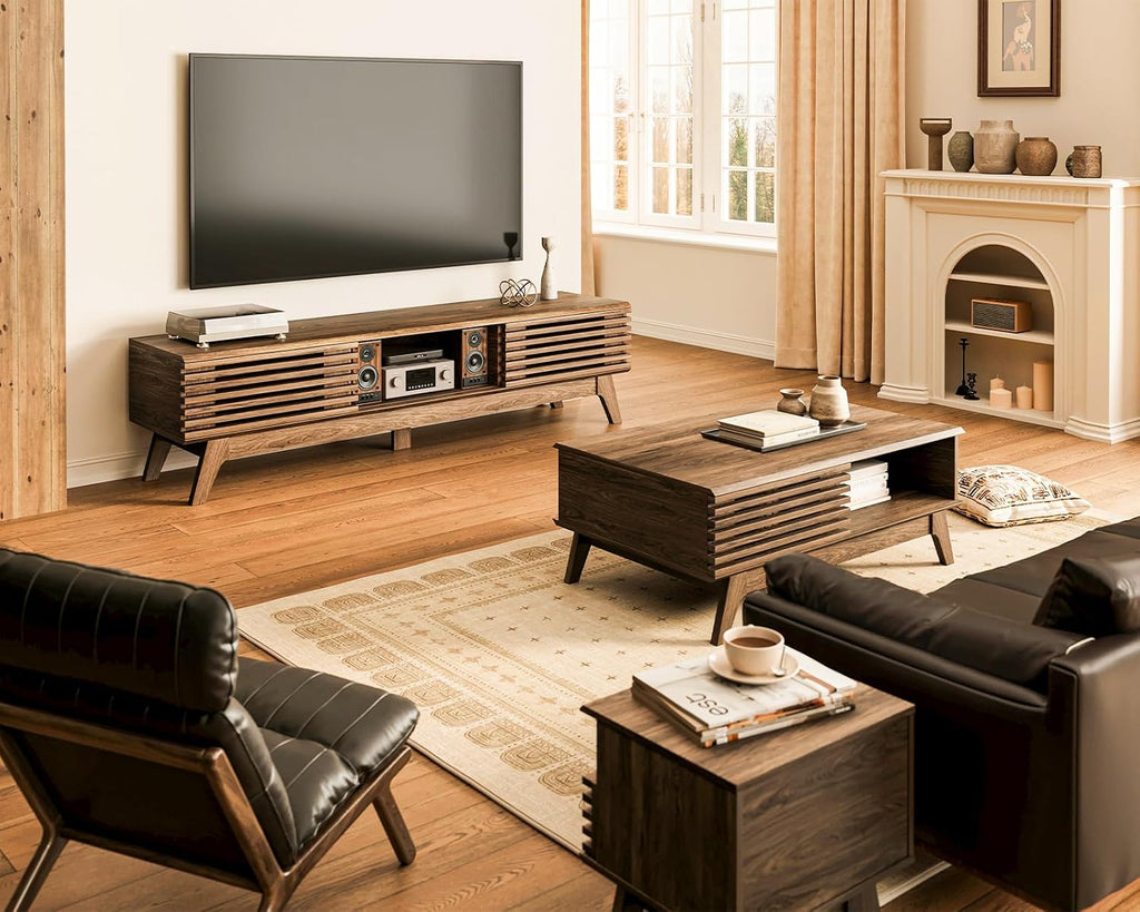 Walnut 70.8in TV Stand for 75in TV