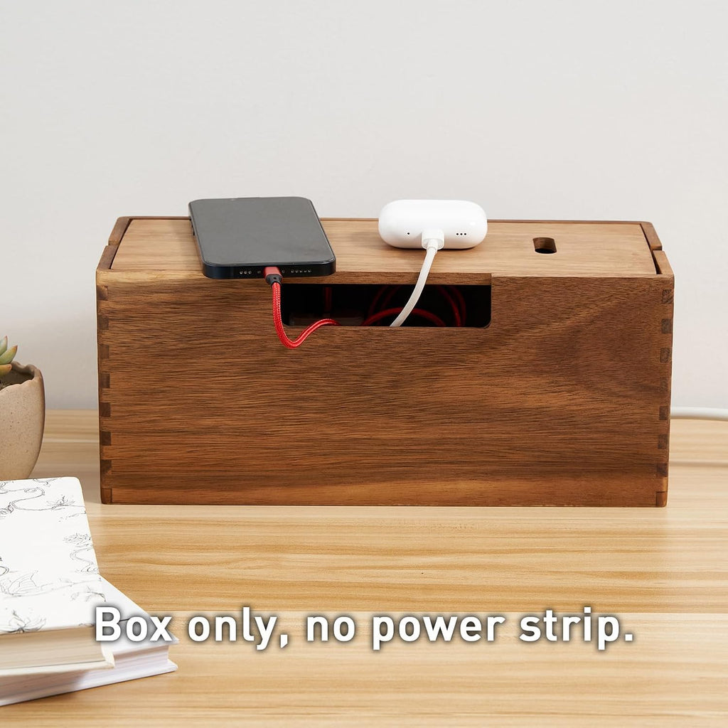 Acacia Wood Cable Management Box