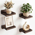 Dark Carbonized 5in Floating Shelves Set of 4