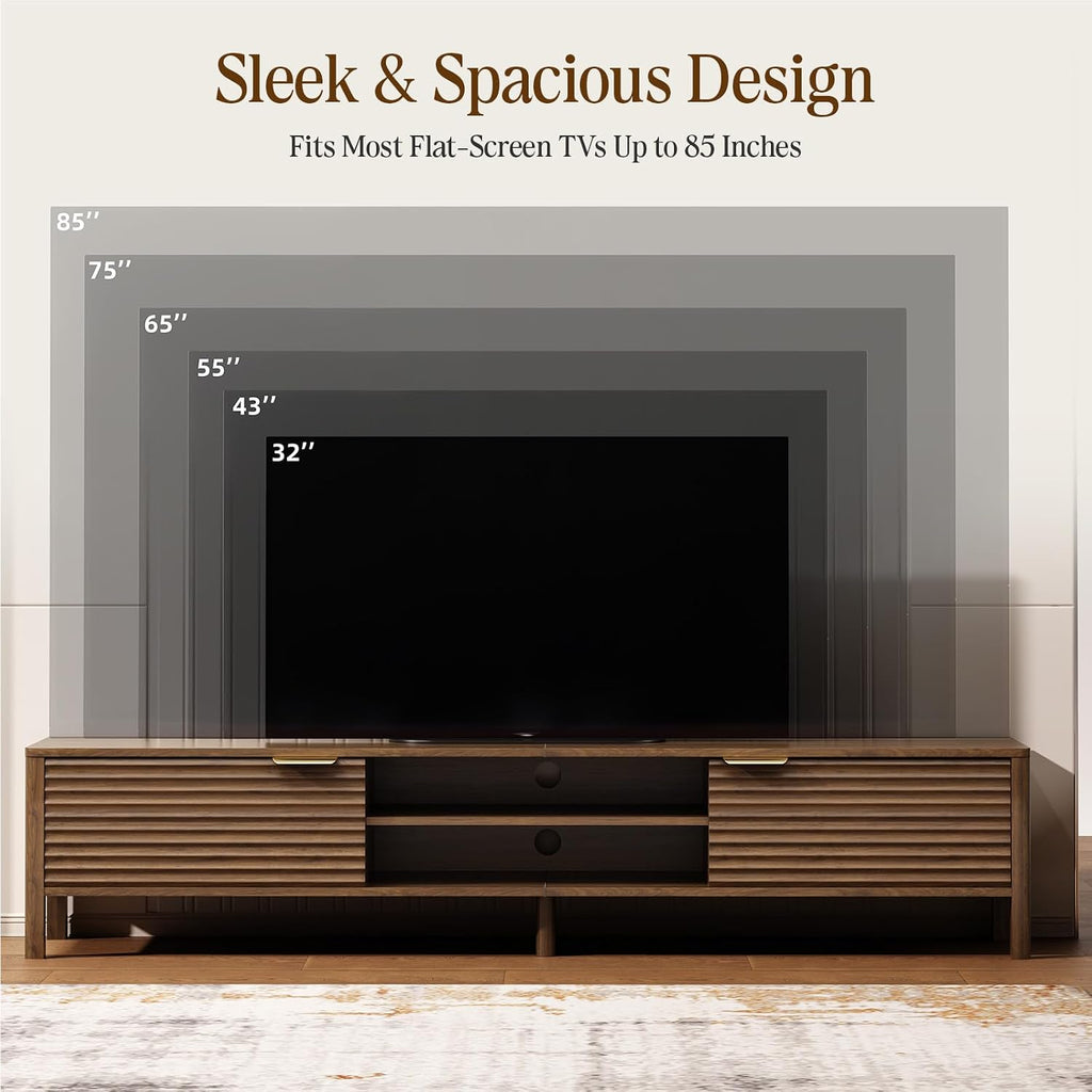 Walnut 80in TV Stand for 85in TV