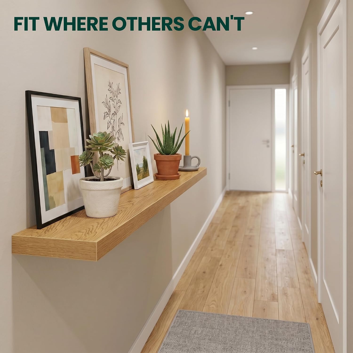 Oak 1.5" Thick Floating Shelves 2 Pack