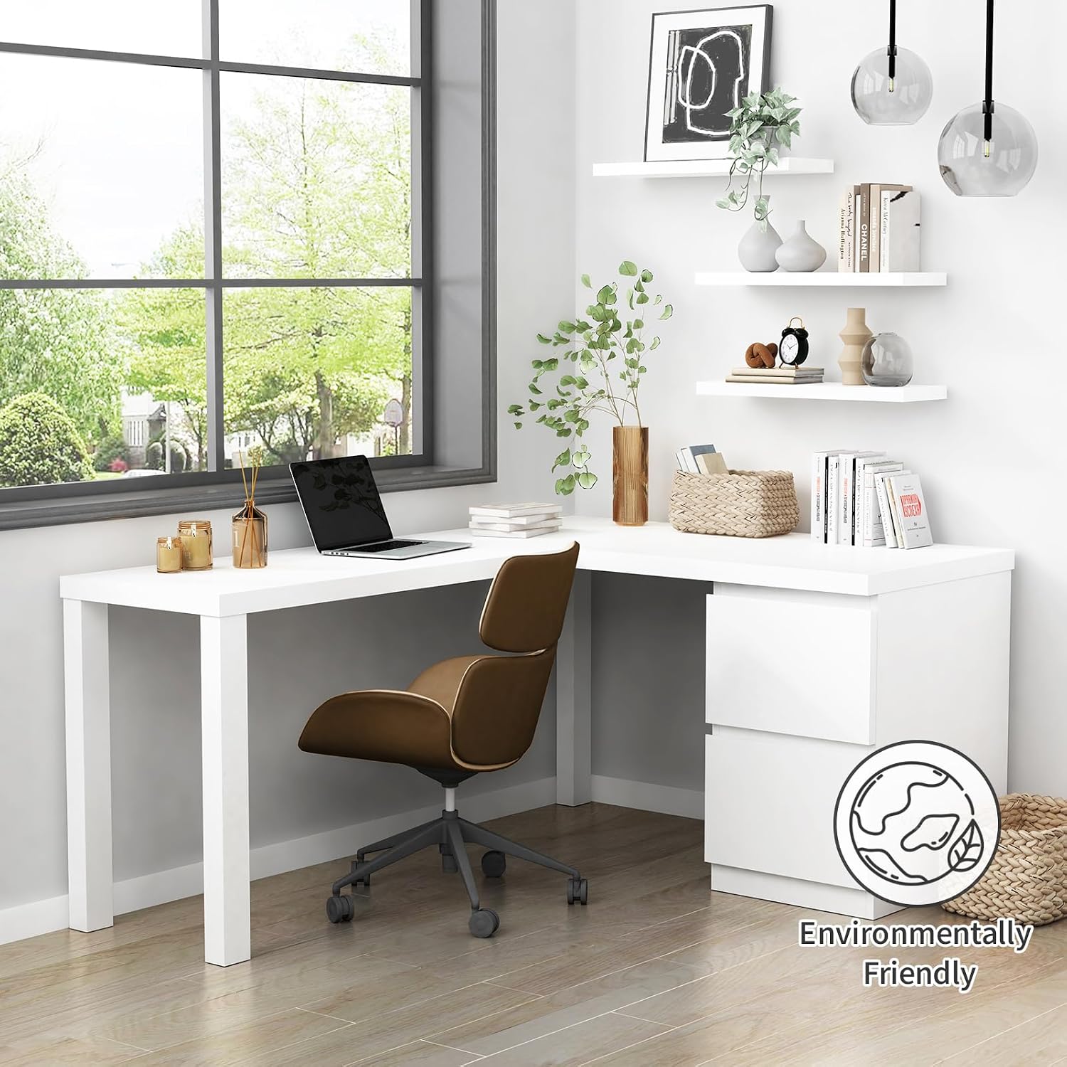 White 24in Floating Shelves Set of 3