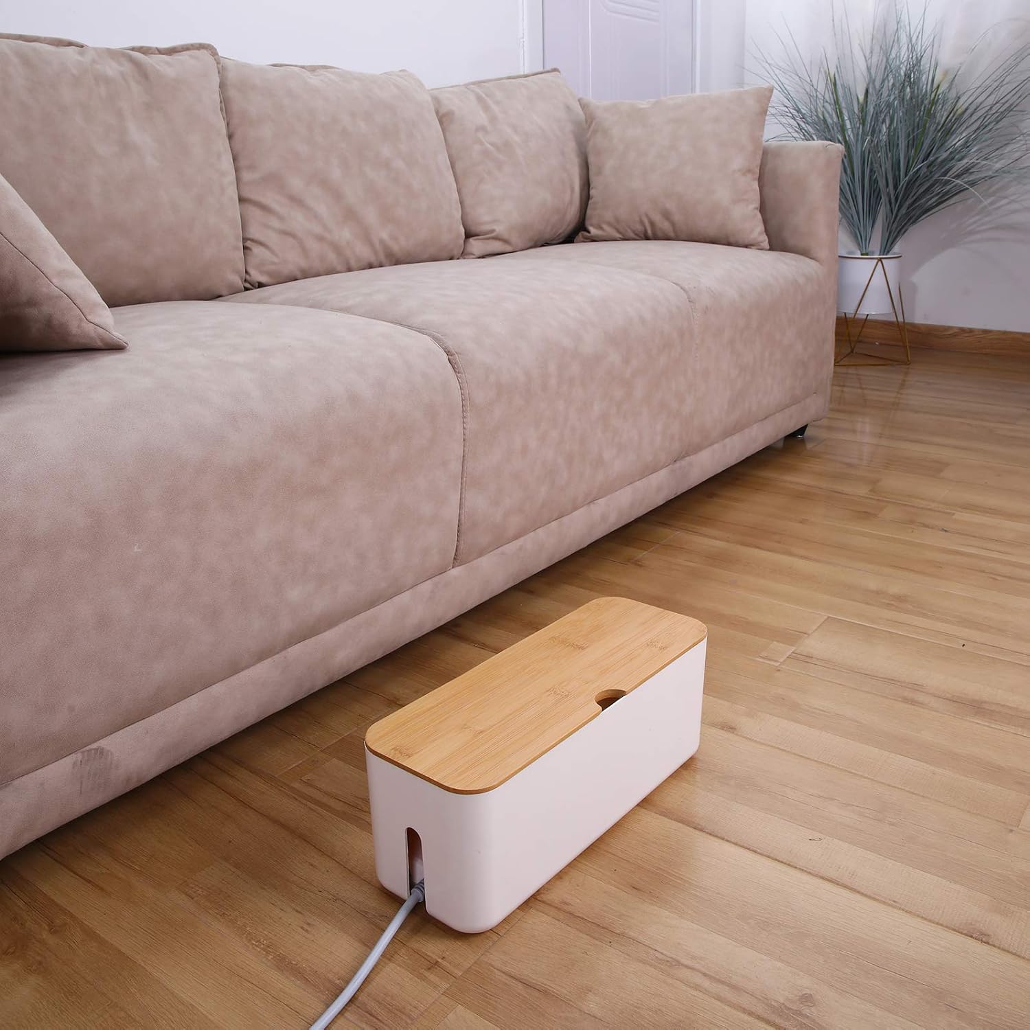 Small White Cable Management Box