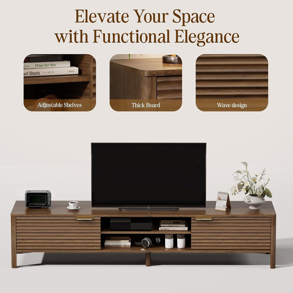 Walnut 80in TV Stand for 85in TV