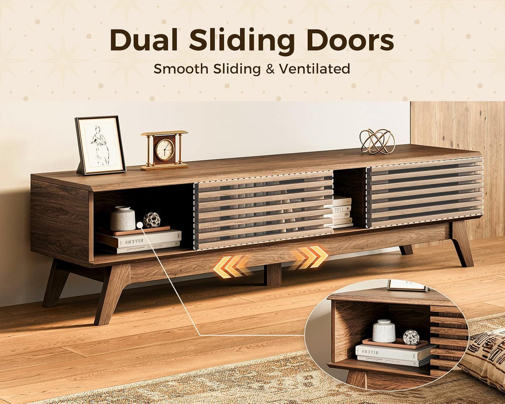 Walnut 70.8in TV Stand for 75in TV
