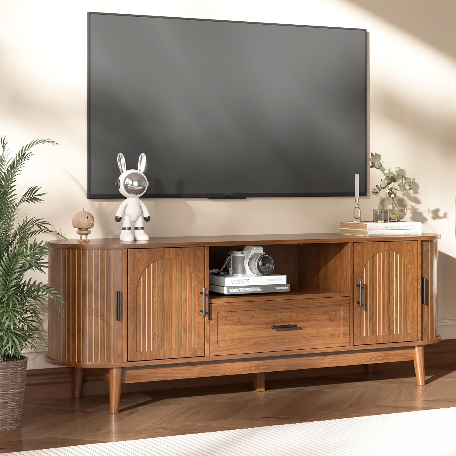 63in Fluted TV Stand for 70in TV