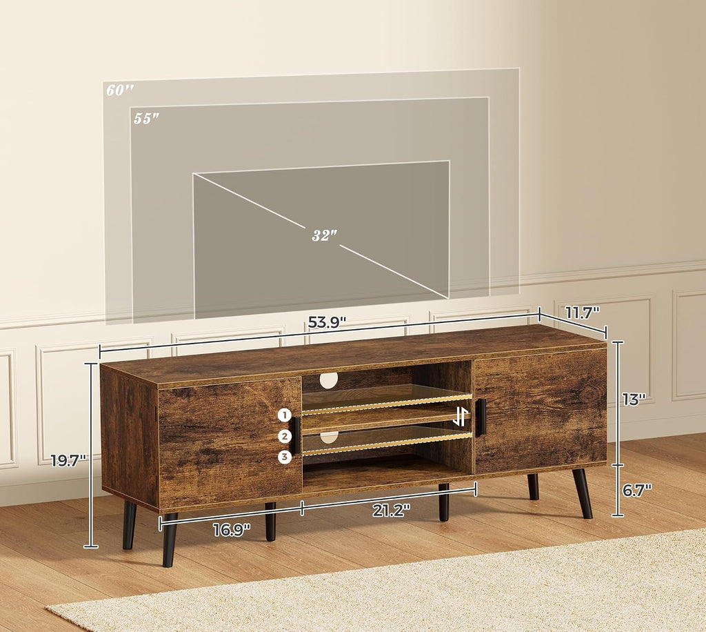 Rustic Brown TV Stand for 55in TV