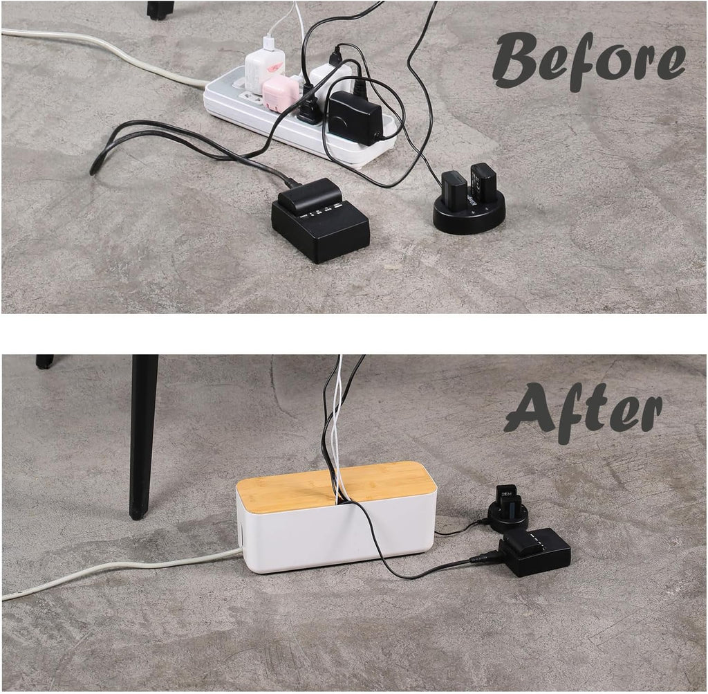 Small White Cable Management Box