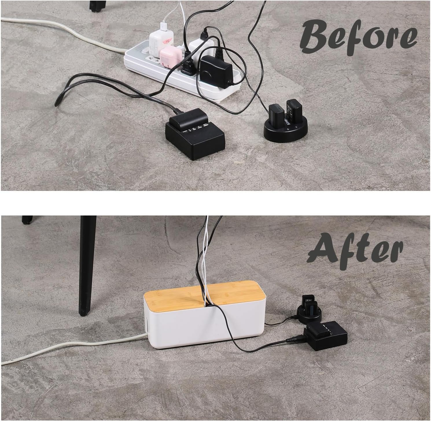 Small White Cable Management Box