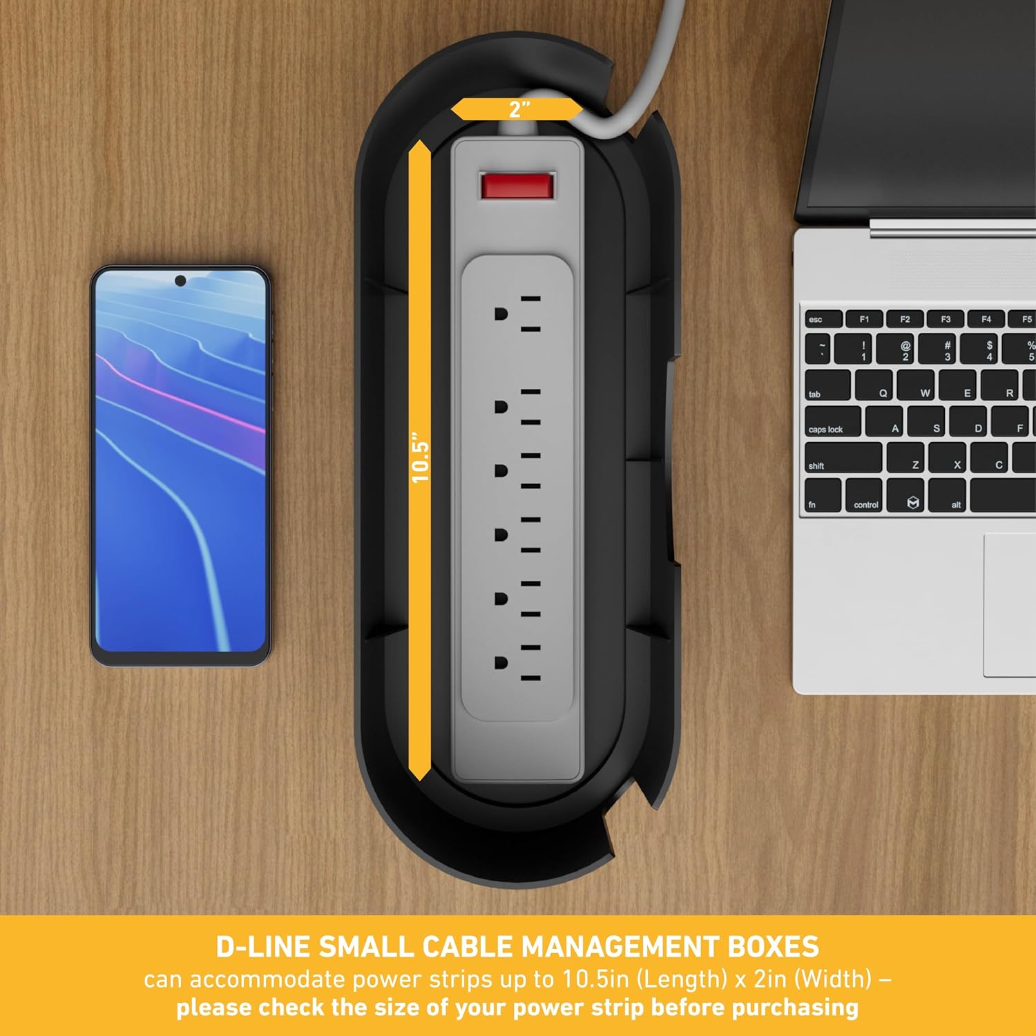 Black Small Cable Management Box