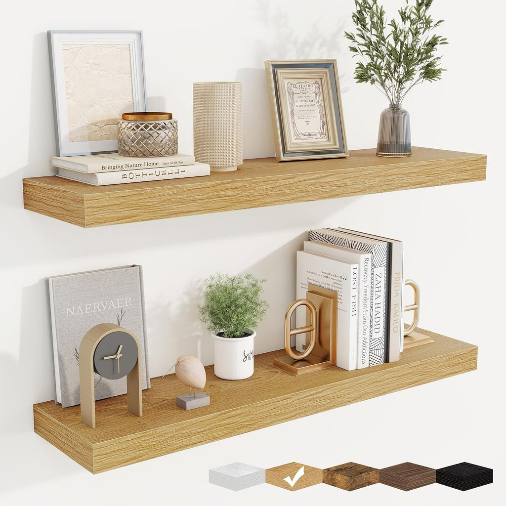 Oak 30in Floating Shelves Set of 2