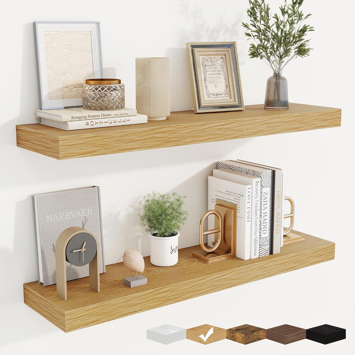 Oak 30in Floating Shelves Set of 2