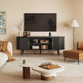 Black 54in Fluted TV Stand for 55in TV