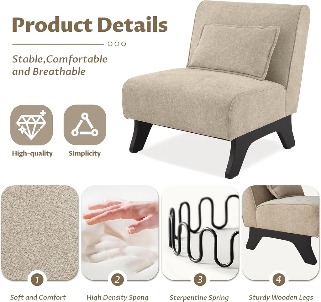 2pc Armless Living Room Side Chairs