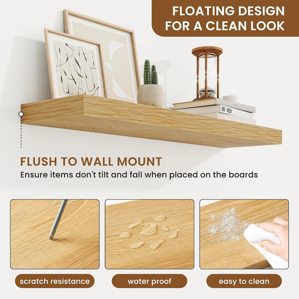 Oak 30in Floating Shelves Set of 2