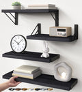 Black Floating Shelves Set of 4