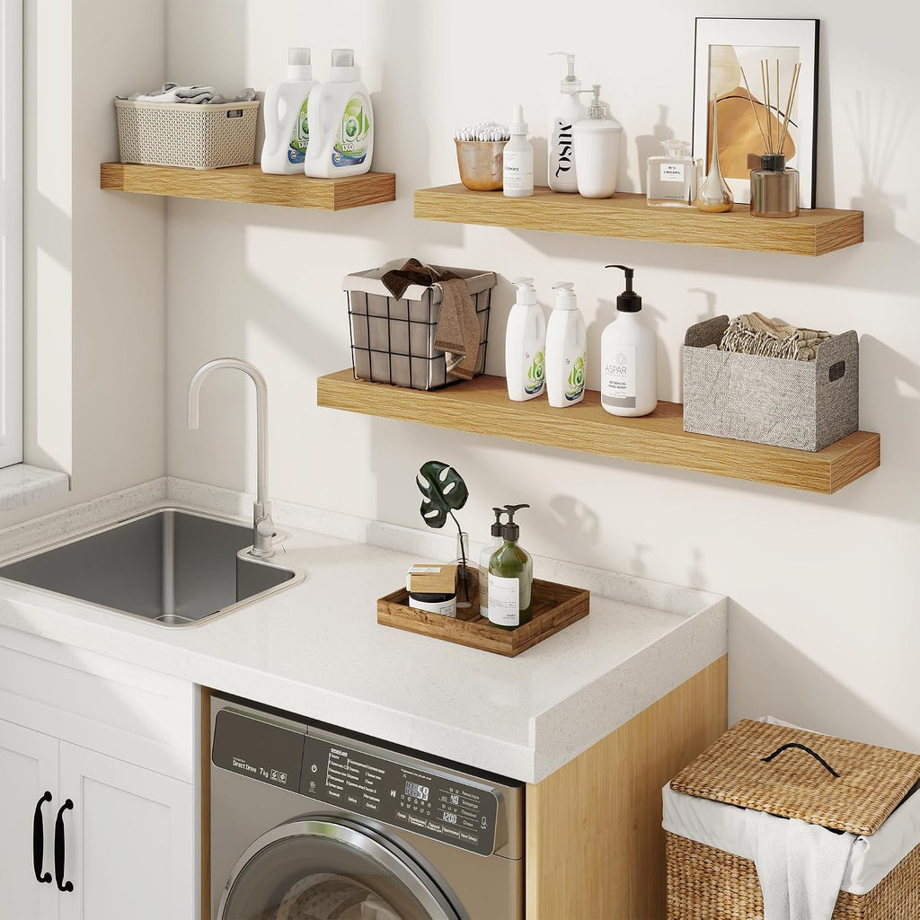 Oak 30in Floating Shelves Set of 2