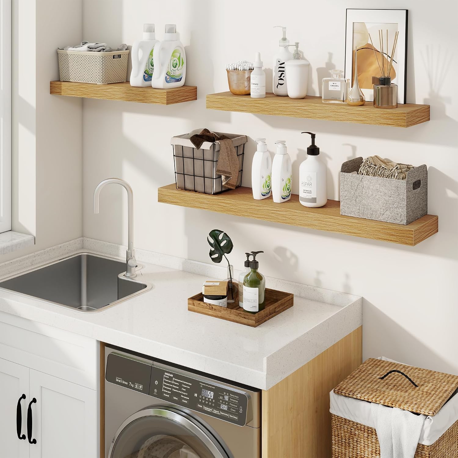 Oak 30in Floating Shelves Set of 2
