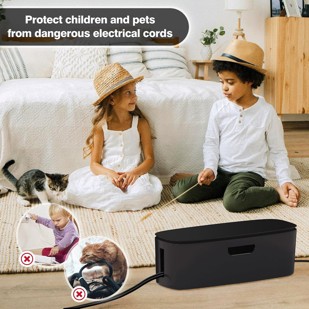 Large Cable Management Box Hide Power Strip