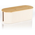Bamboo Cover Beige Cable Management Box